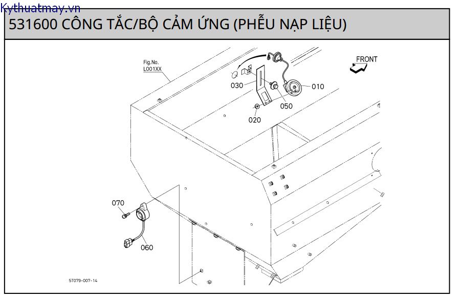 Công tắc - bộ cảm ứng (phễu nạp liệu)